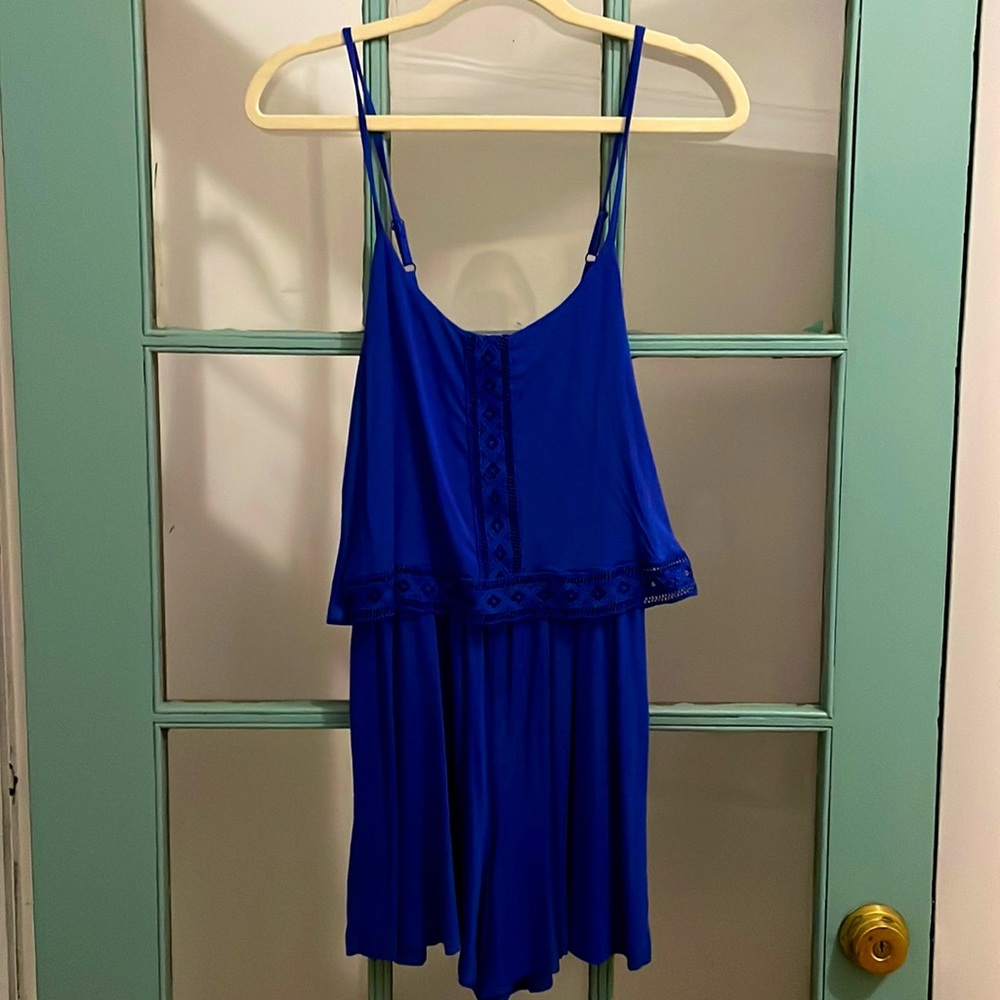 Top Shop Blue Romper, SUPER SOFT, Size 6